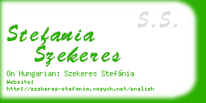 stefania szekeres business card